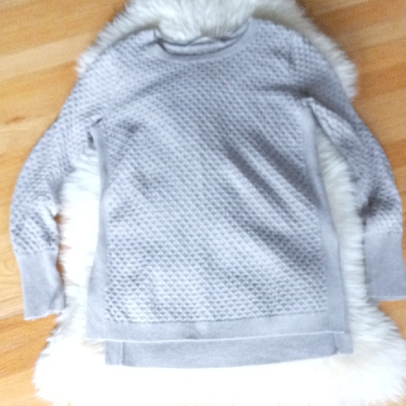 Athleta Thermal Honeycomb Merino Wool Blend Sweater sz M - Picture 3 of 5